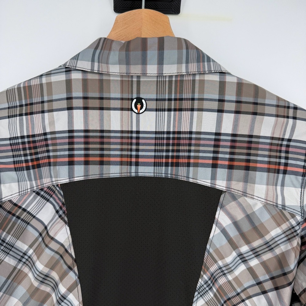 Kerrits Not Just a Barn Shirt Plaid Snap Front Long Sleeve Shirt Sz S Equestrian - Picture 8 of 10